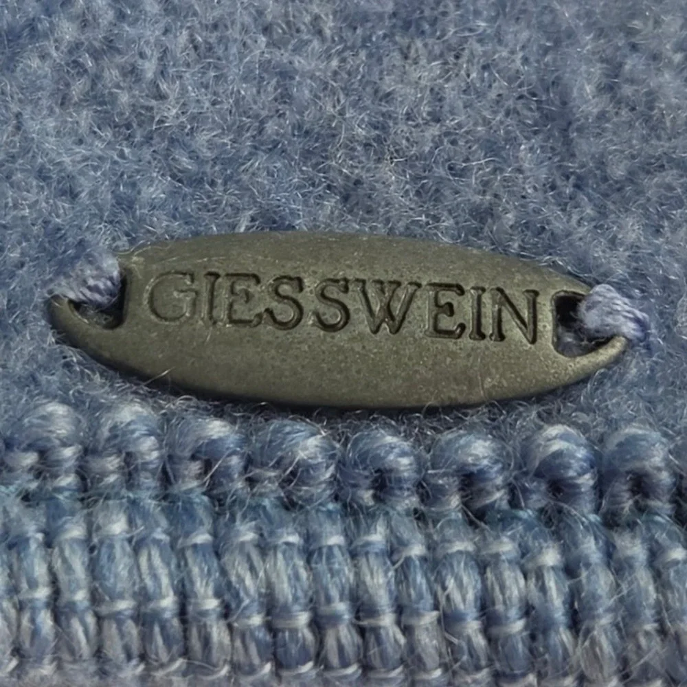 Giesswein Boiled Wool Jacket Baby Size 9-12 Month Blue Teddy Bear Hooded Austria